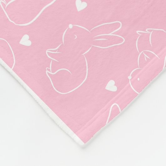 Bunny Print Fleecedecke (Ecke)