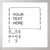 Bunny Protest Sign / Customizable ASCII Text Art Poster (Vorne)