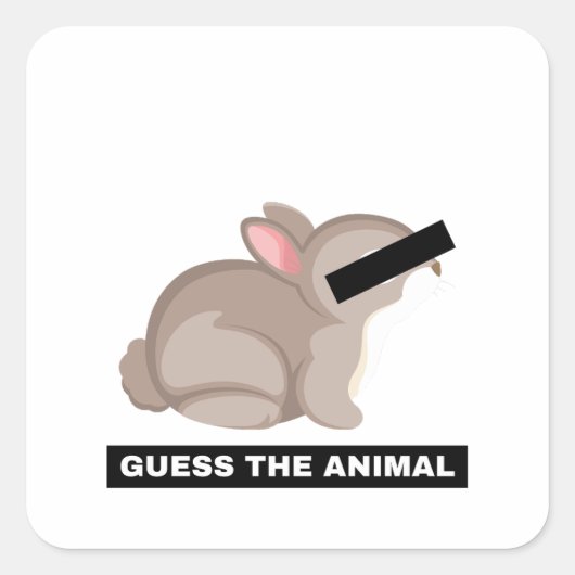 Bunny Quadratischer Aufkleber (Vorderseite)