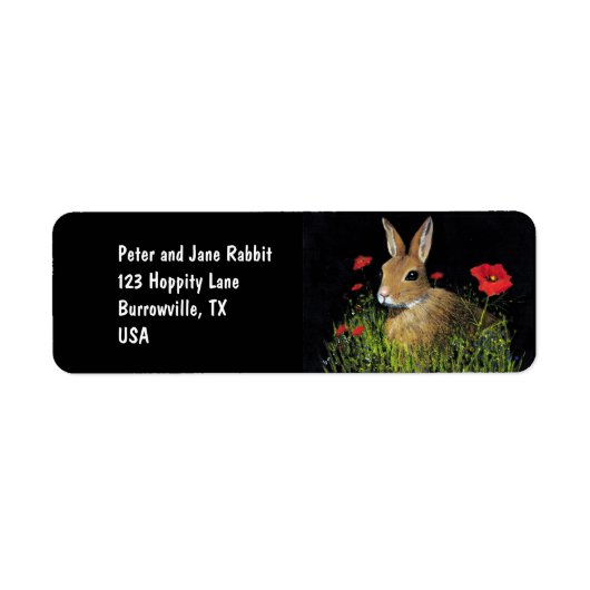 Bunny Rabbit Address Labels (Vorne)