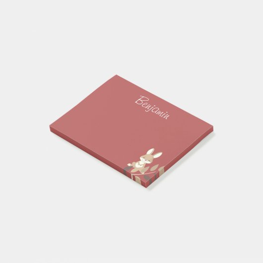 Bunny Rabbit Adorable Post-it Klebezettel (angewinkelt)