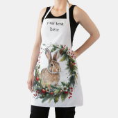 Bunny Rabbit and Christmas Wreath  Schürze (InSitu)