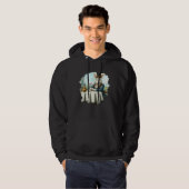 Bunny Rabbit Aristocrat at Cafe Drinking Coffee Te Hoodie (Vorne ganz)