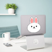Bunny Rabbit Aufkleber (Laptop auf Schreibtisch)
