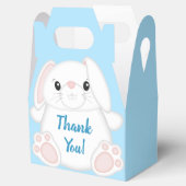 Bunny Rabbit Baby Dusche Blau Geschenkschachtel (Geöffnet)