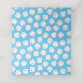 Bunny Rabbit Baby Dusche Blau Platzkarte (Innenseite Aufgefaltet)