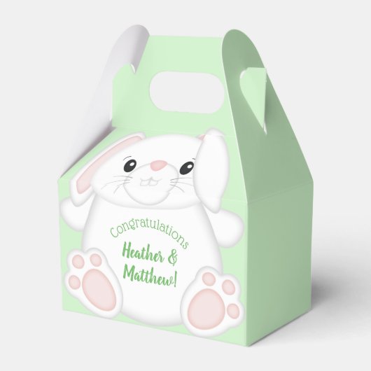 Bunny Rabbit Baby Dusche Geschenkschachtel (Rückseite)