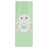 Bunny Rabbit Baby Dusche Geschenktüte Für Weinflaschen (Vorderseite)