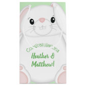 Bunny Rabbit Baby Dusche Kleine Geschenktüte (Rückseite)