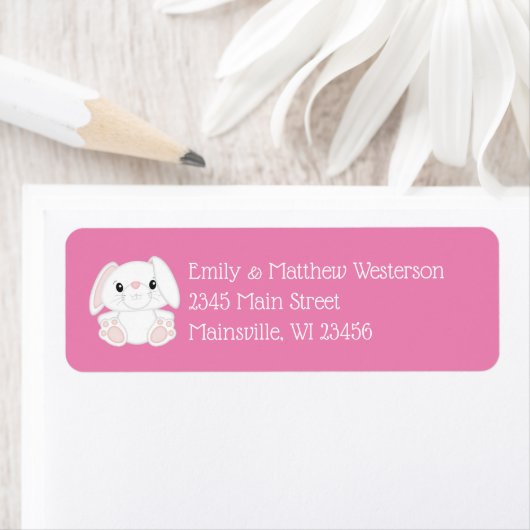 Bunny Rabbit Baby Dusche Pink (Insitu)