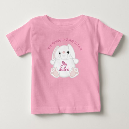 Bunny Rabbit Baby Dusche Pink Baby T-shirt (Vorderseite)