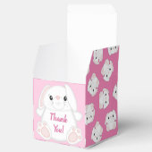 Bunny Rabbit Baby Dusche Pink Geschenkschachtel (Geöffnet)
