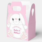 Bunny Rabbit Baby Dusche Pink Geschenkschachtel (Geöffnet)