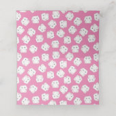 Bunny Rabbit Baby Dusche Pink Platzkarte (Innenseite Aufgefaltet)