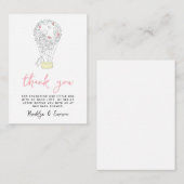 Bunny Rabbit Baby Dusche Vielen Dank Mitteilungskarte (Vorne/Hinten)