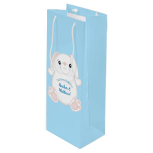 Bunny Rabbit Baby Dusche Woodland Geschenktüte Für Weinflaschen
