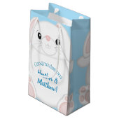 Bunny Rabbit Baby Dusche Woodland Kleine Geschenktüte (Rückseite Schrägansicht)