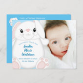 Bunny Rabbit Baby Dusche Woodland Postkarte (Vorne/Hinten)