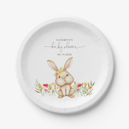 Bunny Rabbit Baby Shol Teller (Vorderseite)