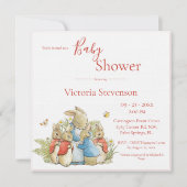 Bunny Rabbit Baby Shower Einladung (Vorderseite)