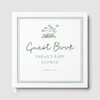 Bunny Rabbit Baby Shower Guest Book Gästebuch