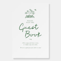 Bunny Rabbit Baby Shower Guest Book Sign