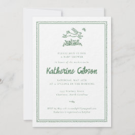 Bunny Rabbit Baby Shower Invitation Einladung