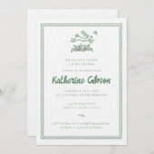 Bunny Rabbit Baby Shower Invitation Einladung (Vorne/Hinten)