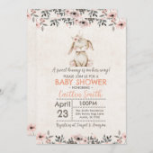 Bunny Rabbit Baby Shower Sweet Girl Einladung (Vorne/Hinten)