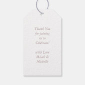 Bunny Rabbit Baby Shower Woodland Tiere Geschenkanhänger (Rückseite)