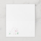 Bunny Rabbit Baby Shower Woodland Tiere Platzkarte (Außenseite Aufgefaltet)
