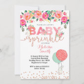 Bunny Rabbit Baby Sprinkle Einladungskarte Einladung (Vorderseite)