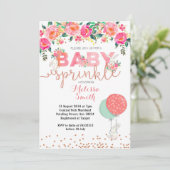Bunny Rabbit Baby Sprinkle Einladungskarte Einladung (Stehend Vorderseite)