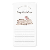 Bunny Rabbit Babyduschbibliothek Buchzeichen (Vorne)