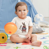 Bunny Rabbit Babytop-Hütten personalisiert Baby Strampler