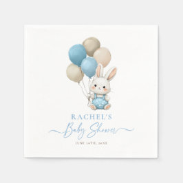 Bunny Rabbit Balloons Blue Baby Boy Dusche Serviette