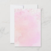 Bunny Rabbit Balloons Pink Girl Baby Dusche Dankeskarte (Rückseite)