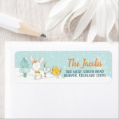 Bunny Rabbit Birds Weihnachtsfeiertag (Insitu)