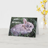 Bunny Rabbit Birthday Card Karte (Gelbe Blume)