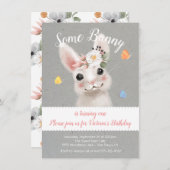 Bunny Rabbit Birthday Party Einladung (Vorne/Hinten)