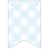 Bunny Rabbit Blue Gingham Baby Dusche Jagd Wimpelkette (Erste Fahne)