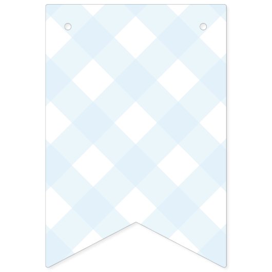 Bunny Rabbit Blue Gingham Baby Dusche Jagd Wimpelkette (Erste Fahne)