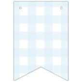 Bunny Rabbit Blue Gingham Baby Dusche Jagdbunt Wimpelkette (Erste Fahne)