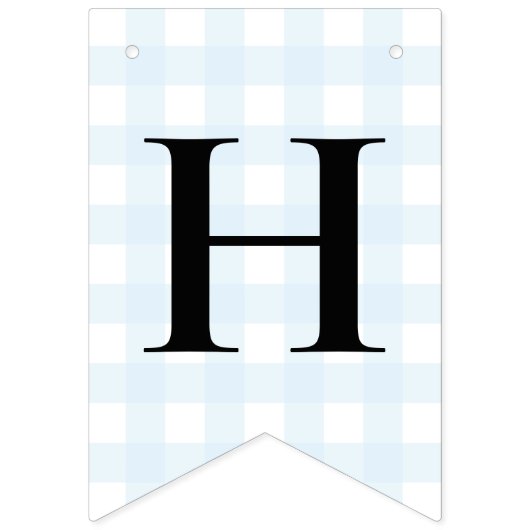 Bunny Rabbit Blue Gingham Birthday Bunt Banner (Zweite Fahne)