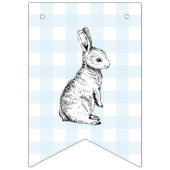 Bunny Rabbit Blue Gingham Birthday Bunt Banner (Erste Fahne)