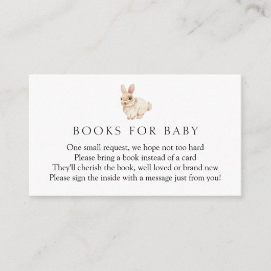 Bunny Rabbit Books für Babyverpackungskarte Begleitkarte (Vorderseite)