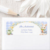 Bunny Rabbit Boy Baby Shower Return Address Label (Insitu)