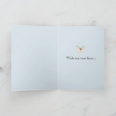 Bunny Rabbit Butterfly Vermisse Dich Karte (Innenseite)