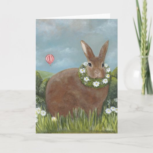 Bunny Rabbit Card Feiertagskarte (Vorderseite)
