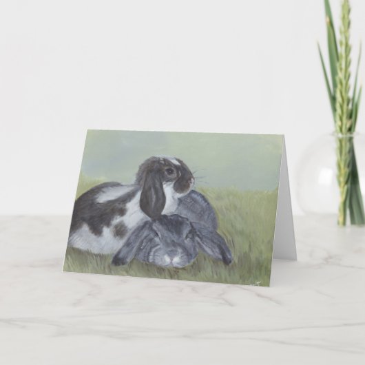 Bunny Rabbit Card Feiertagskarte (Vorderseite)